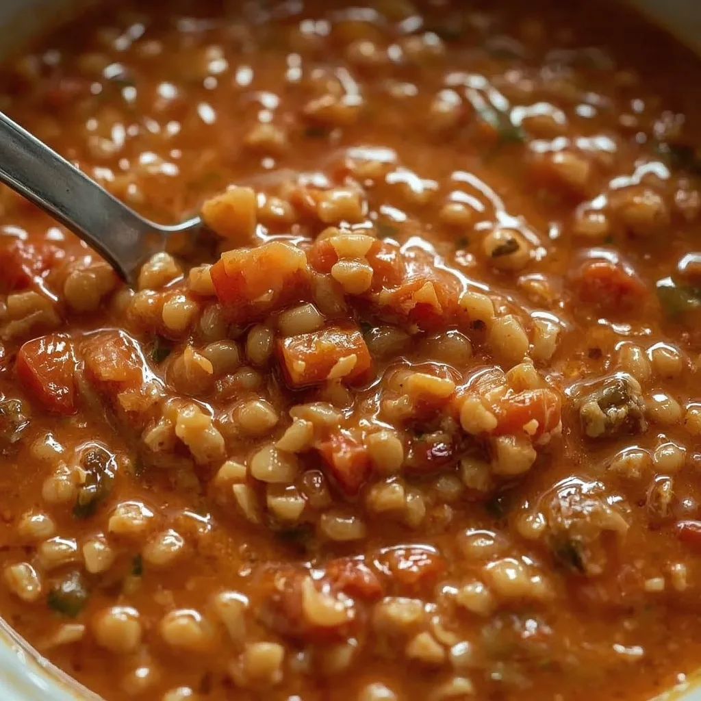 Slow Cooker Creamy Tomato Lentil Soup