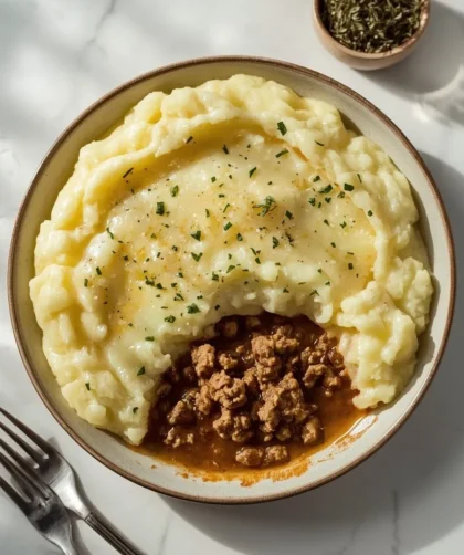 Turkey Shepherd's Pie with Parmesan Mashed Potatoes