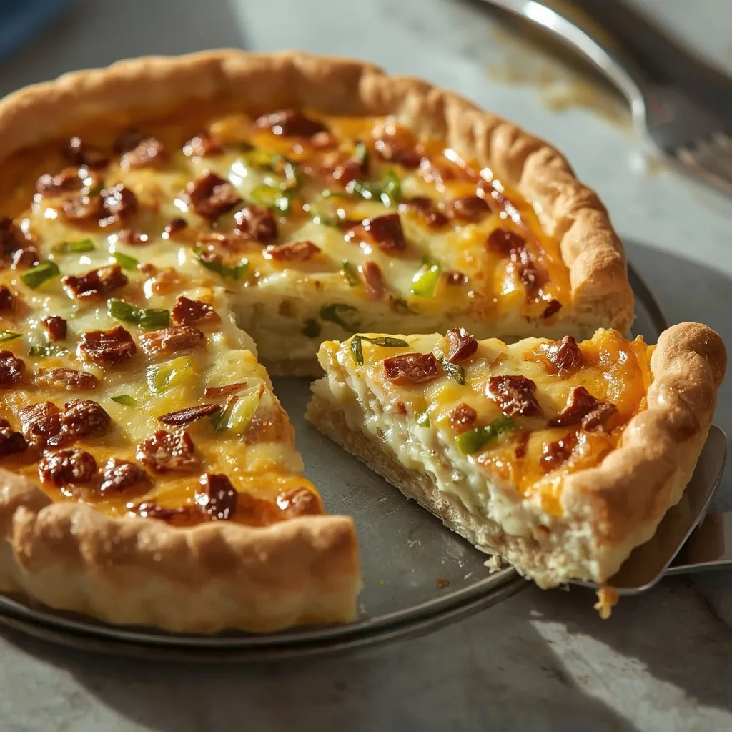 Turkey and Swiss quiche with leeks